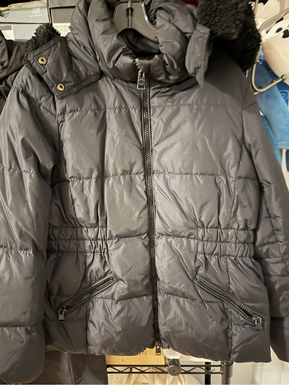 Coach Black Quilted Puffer Jacket with Hood